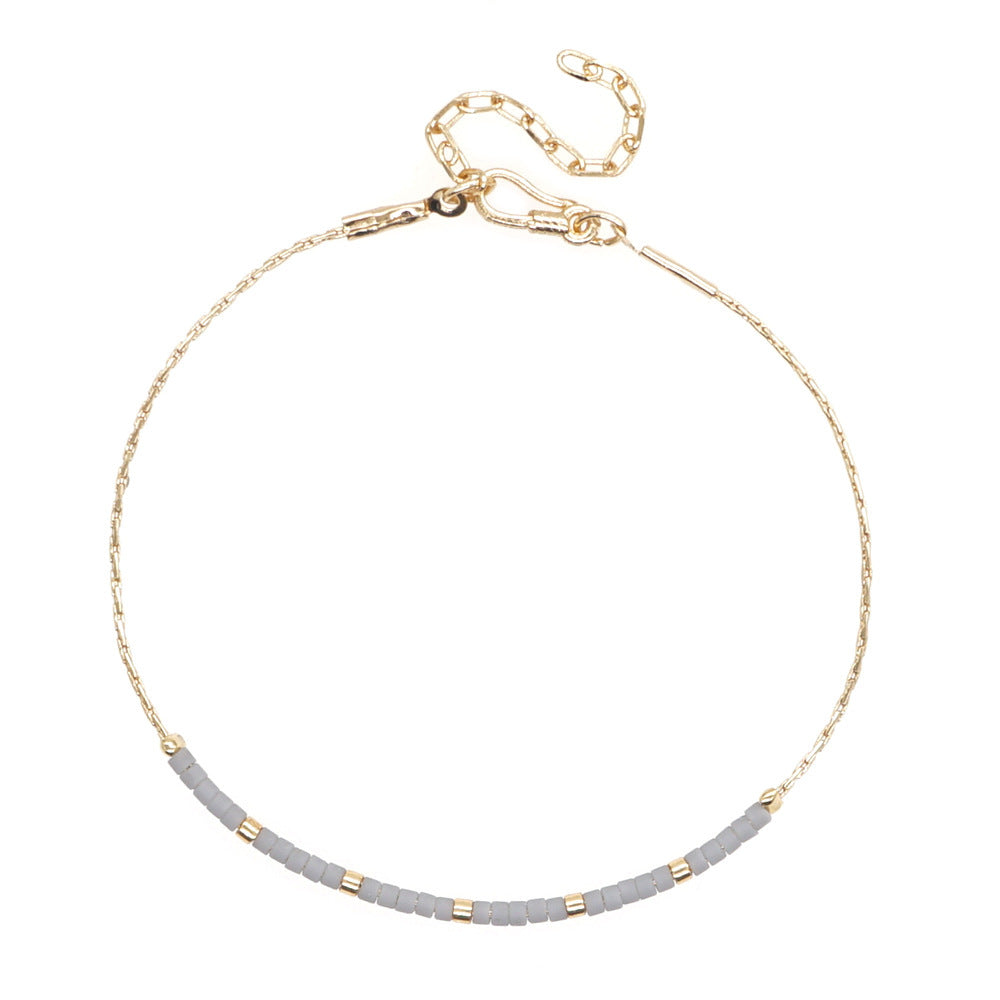 Wholesale Morse Code Imported Rice Beads Bracelet